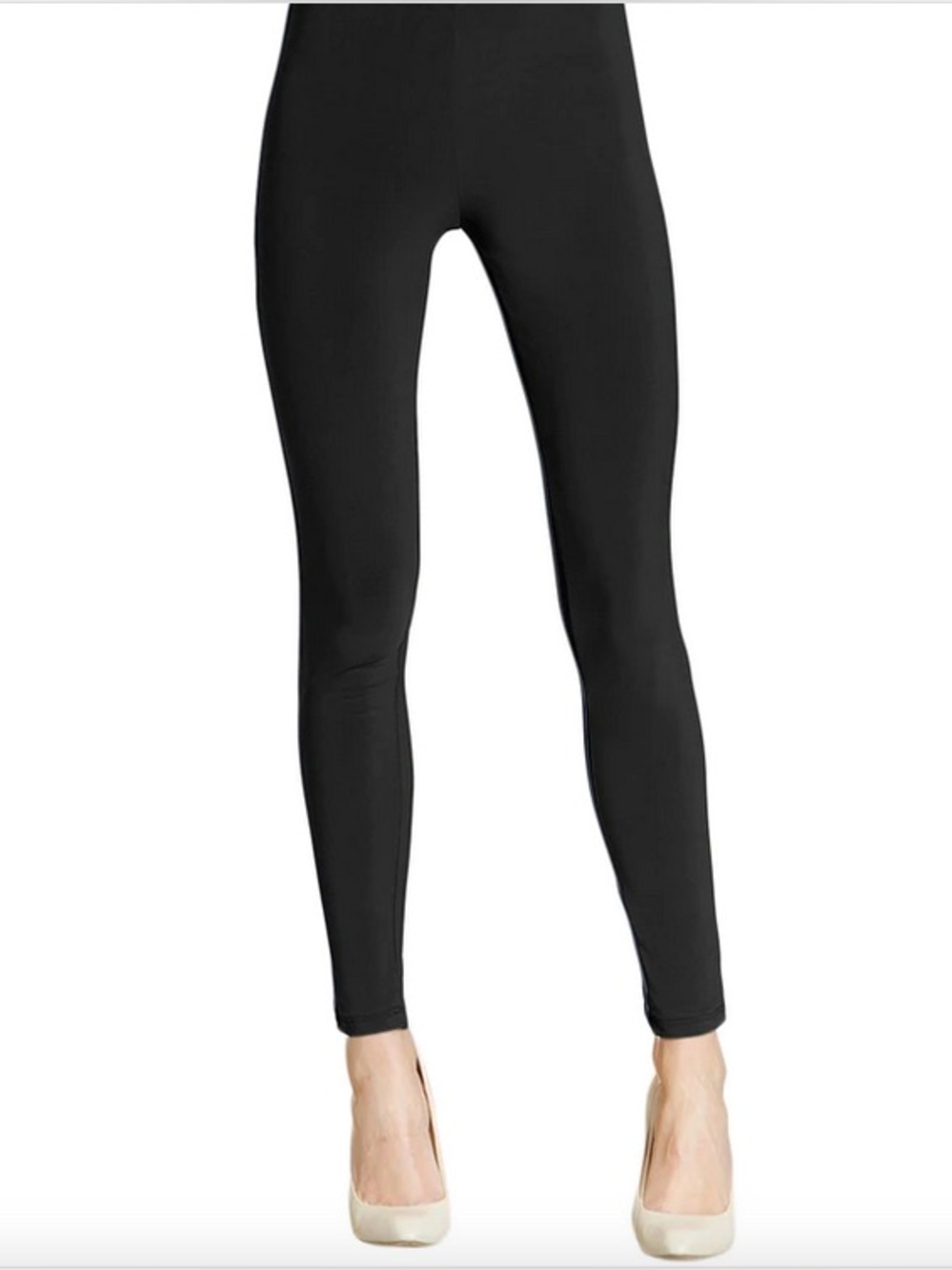Clara Sun Woo Signature Slim Black Wrinkle Free Leggings Size small